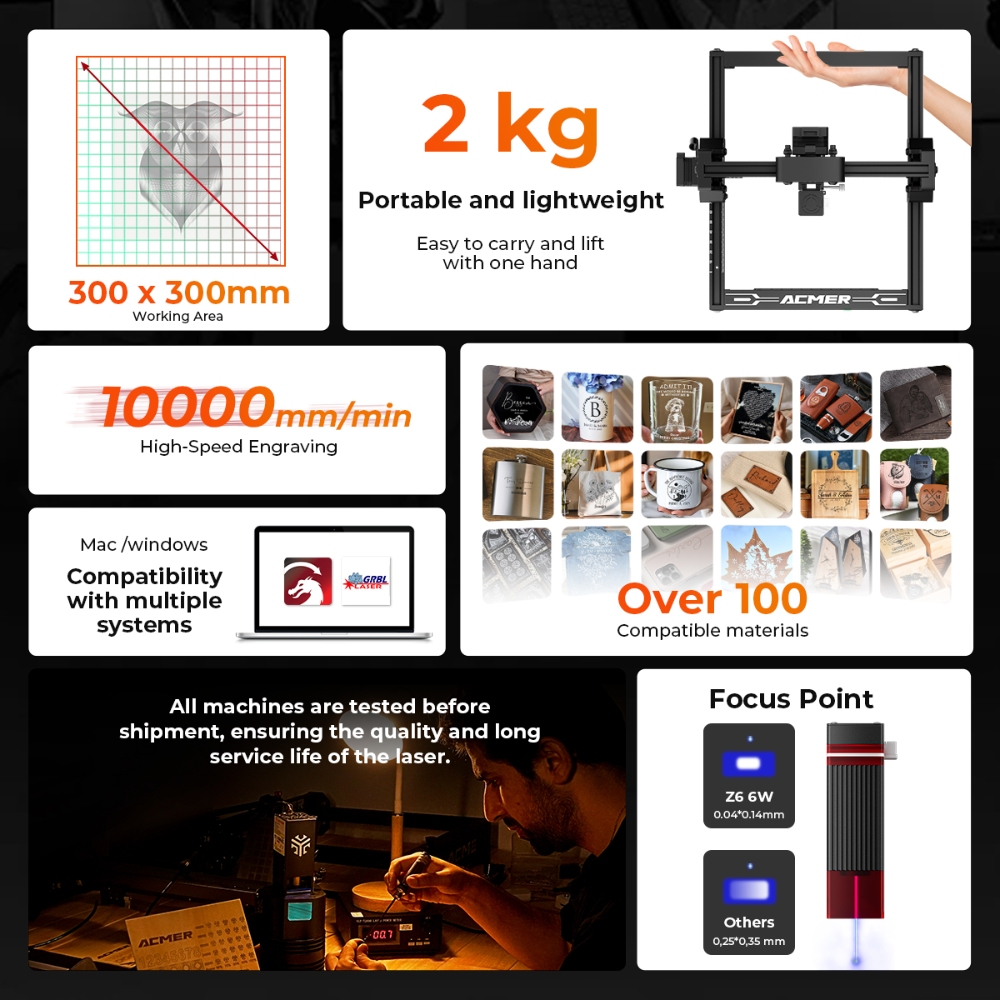 ELIDOR Z6 6W Incisore e macchi - Industrial Laser Cutter recensione e prezzo