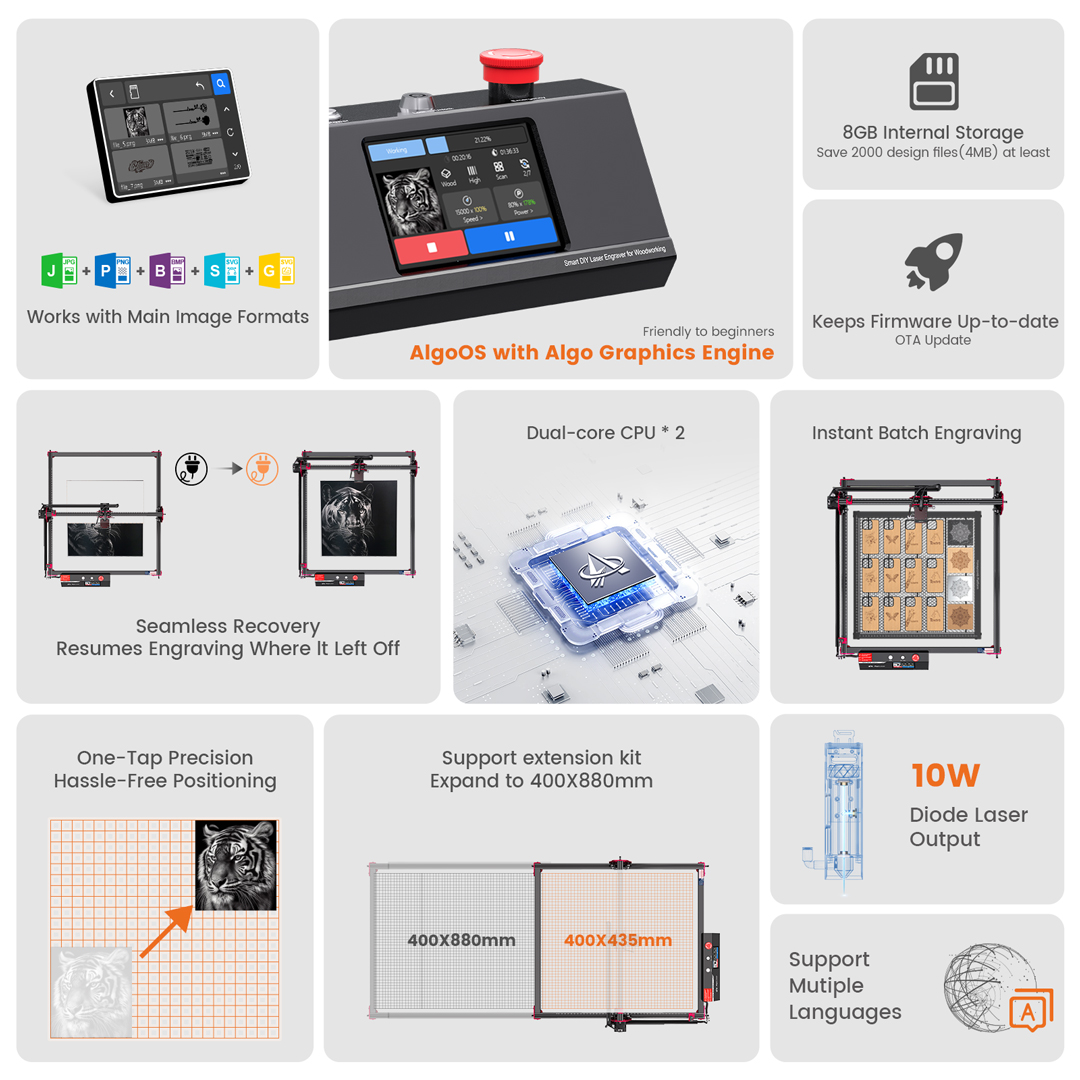 AlgoLaser KIT FAI DA TE MK2 In - Industrial Laser Cutter recensione e prezzo